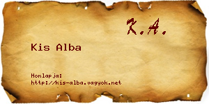 Kis Alba névjegykártya